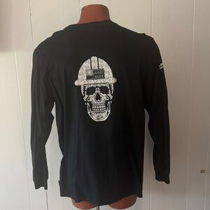 Ariat Men's Black Long Sleeve Tee with Skull Graphic